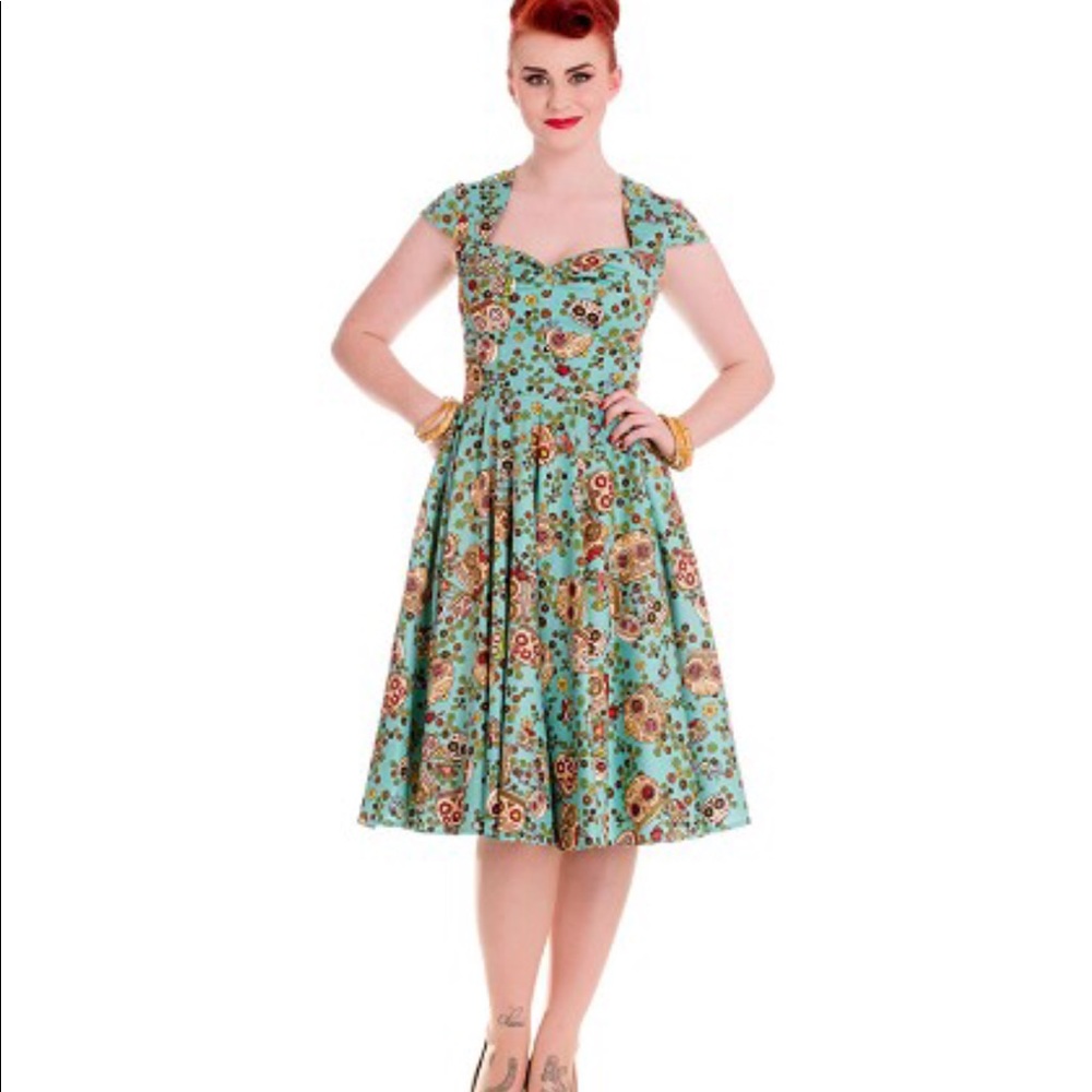 Brand New Hell Bunny Sasha Sugar Skull Dress